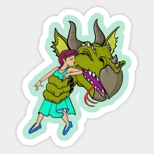 Dragon kiss from princess Sticker